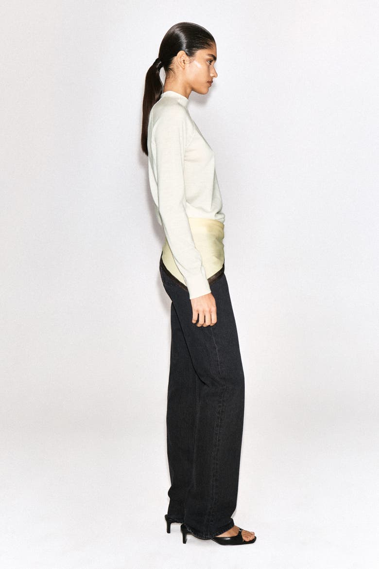 Merino Wool Funnel-neck Sweater, Alternate, color, IVORY