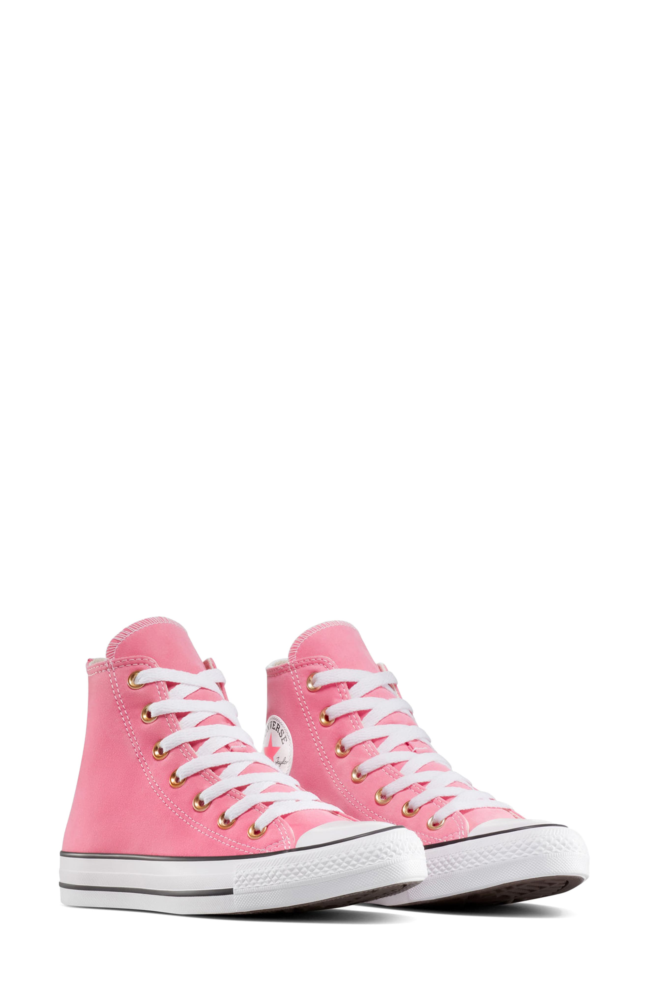 Chuck Taylor® All Star® Lift High Top Sneaker, Alternate, color, WATERMELON PINK/ WHITE/ GOLD