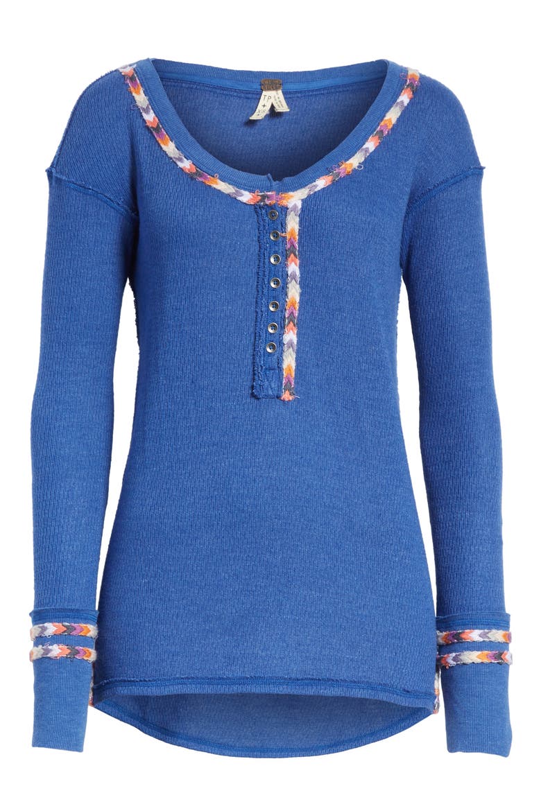 Rainbow Thermal Tee, Alternate, color, BLUE