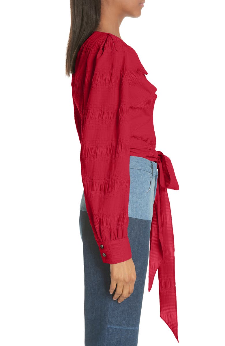 Rachel Comey Bounds Tie Waist Silk Blend Top, Alternate, color,