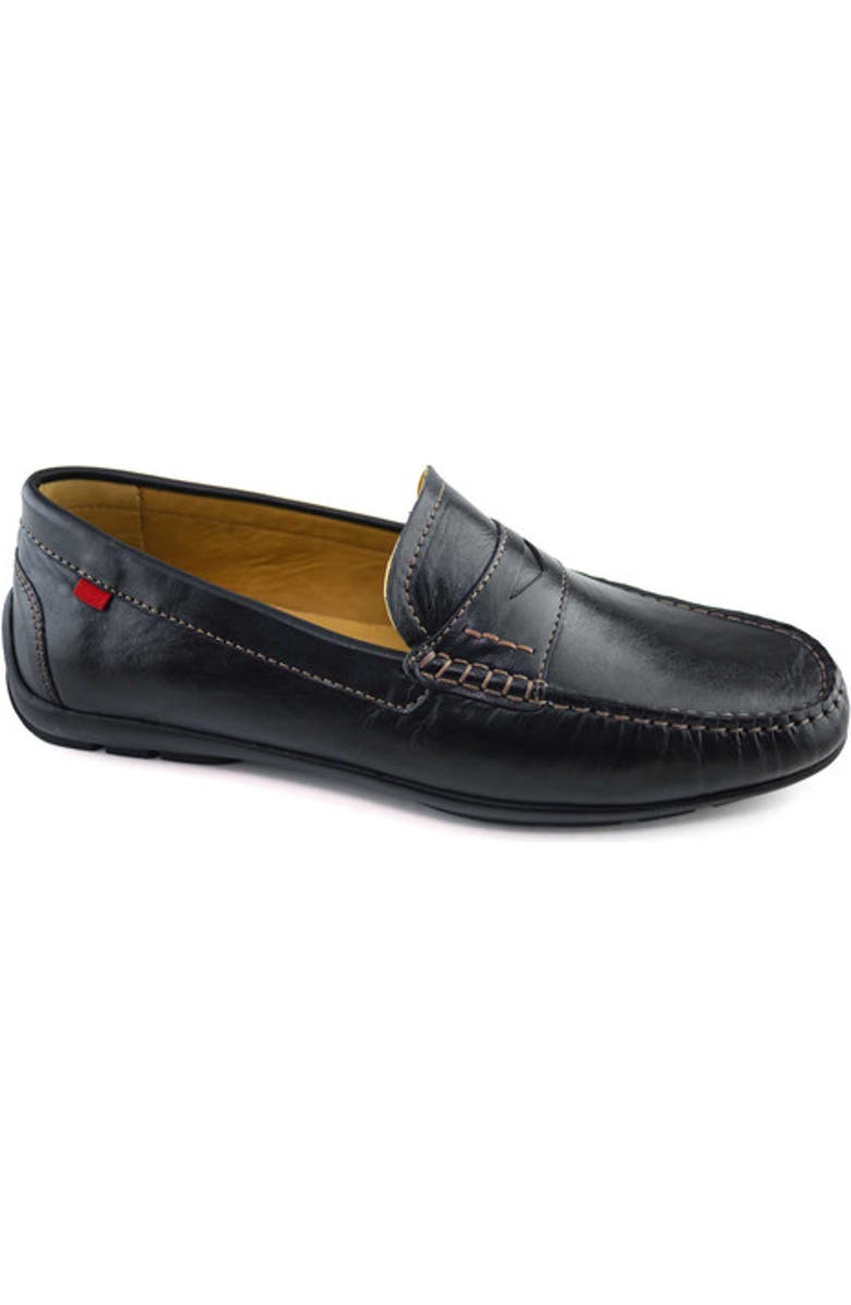 Marc Joseph New York Hamilton Place Leather Penny Driver Loafer, Main, color, Black Napa