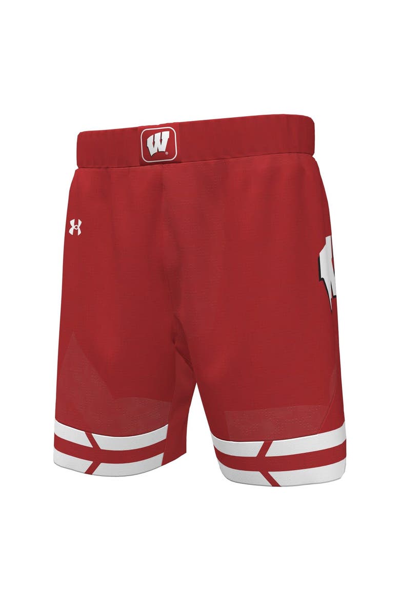 Men's Under Armour  Red Wisconsin Badgers Replica Basketball Shorts, Alternate, color, Red