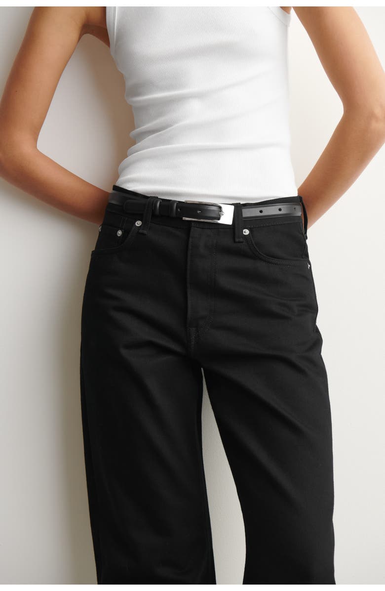 COS Chord Straight-Leg Jeans, Alternate, color, Black