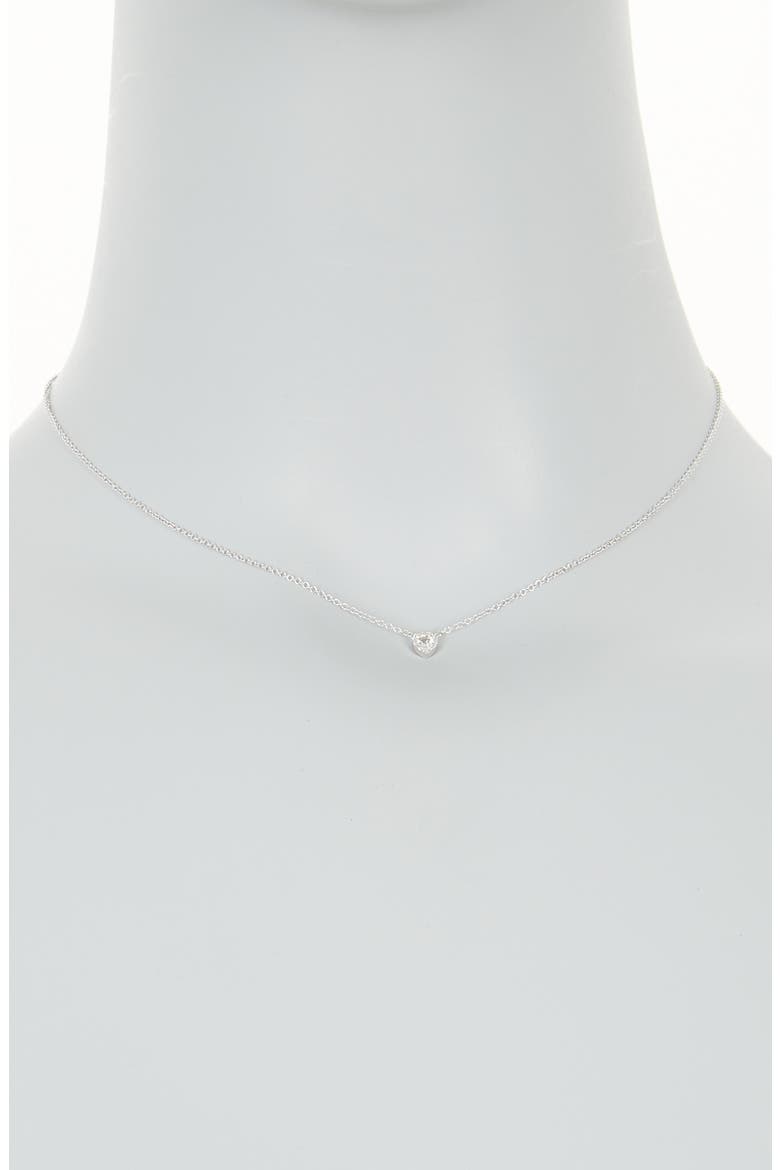 Diamond & Topaz Teardrop Pendant Necklace, Alternate, color, 14K WHITE GOLD