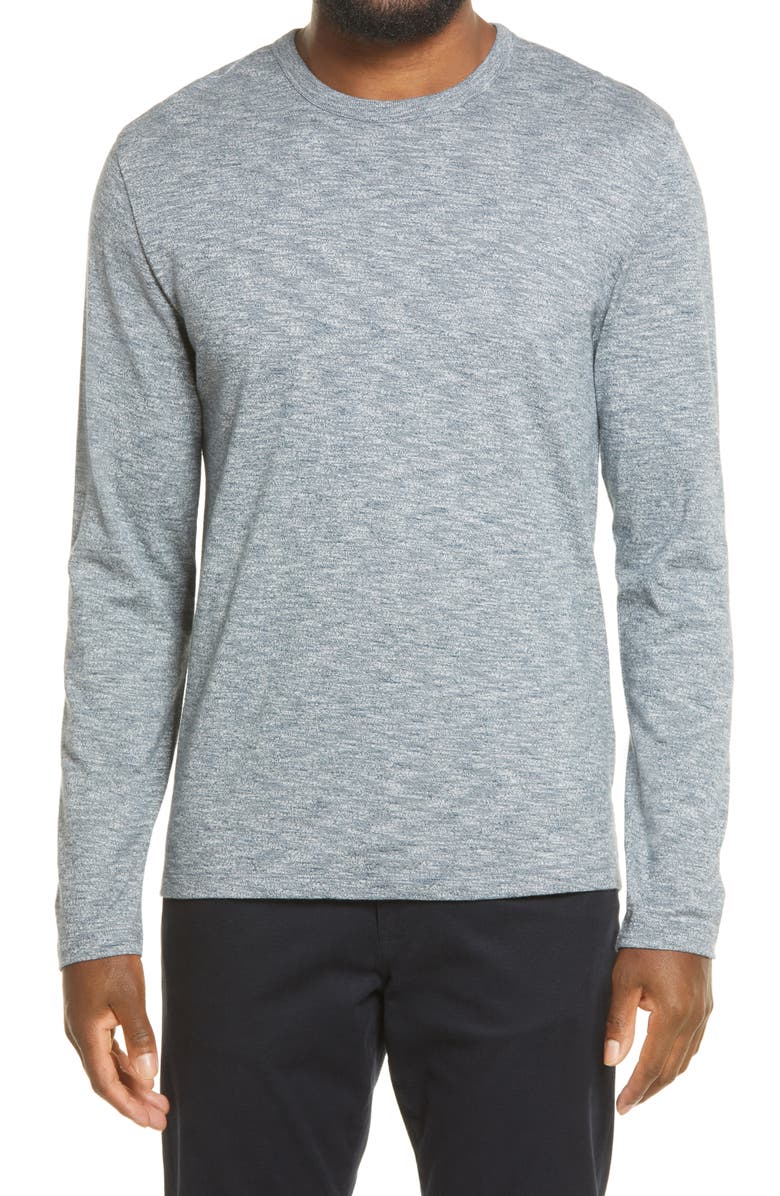 Vince Mouliné Cotton Long Sleeve T-Shirt, Main, color, 