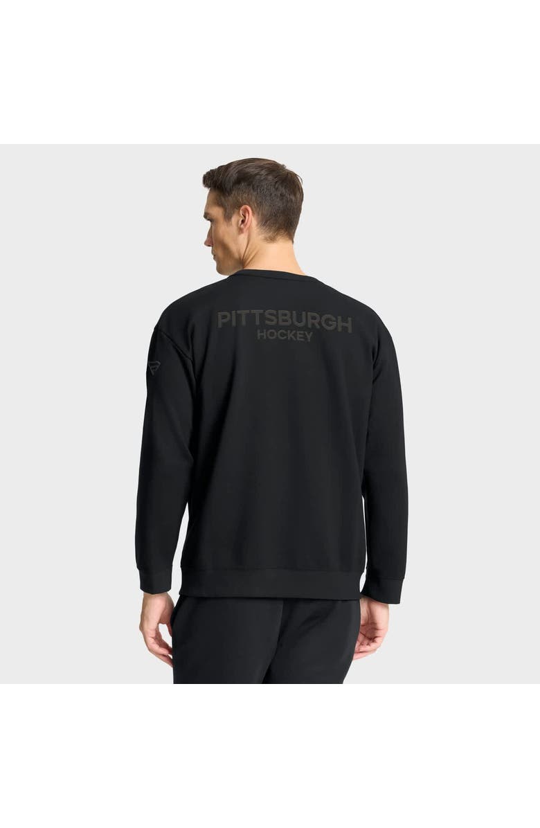 FANATICS Men's Fanatics Black Pittsburgh Penguins Authentic Pro Road Tri-Blend Sweatshirt, Alternate, color, Black