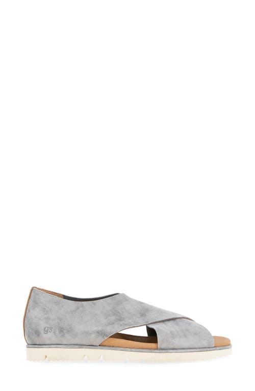 Gentle Souls By Kenneth Cole Leslie Flat Sandal In Silver Leather