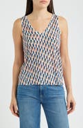 NIC+ZOE Print Ramie Blend Sweater Tank