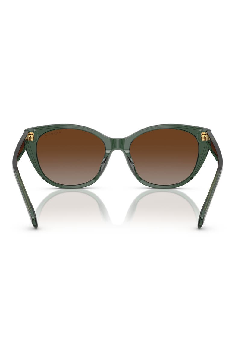 56mm Square Gradient Polarized Sunglasses, Alternate, color, TRANSPARENT GREEN / BROWN