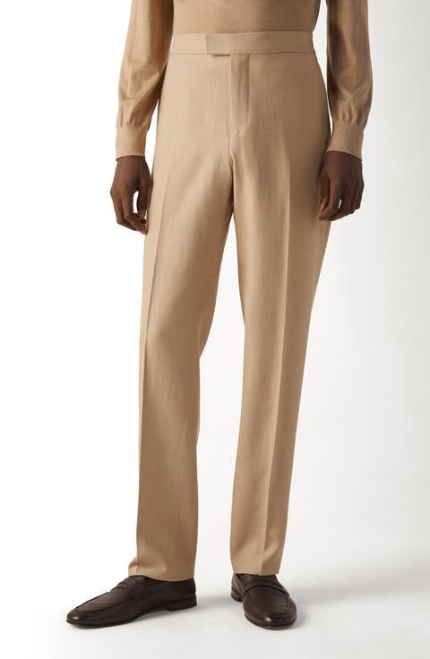 Beige Oasi Lino Pants