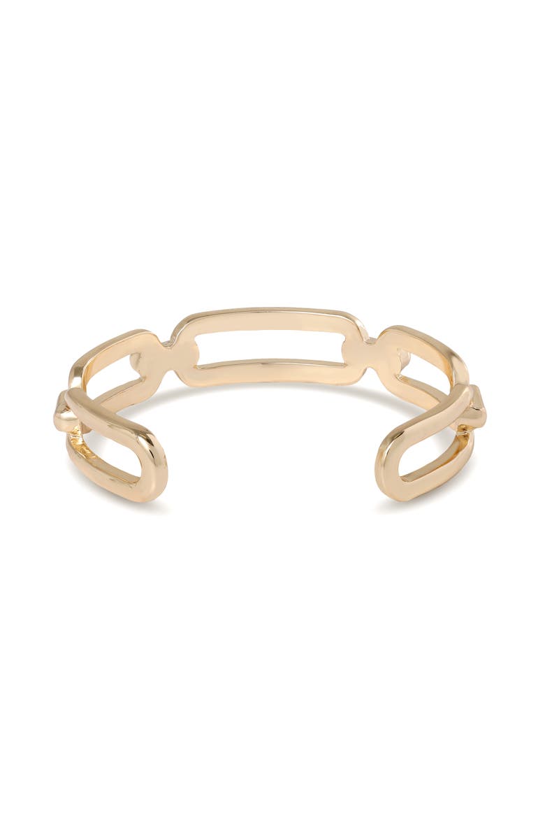 Chain Cuff Bracelet, Alternate, color, Gold