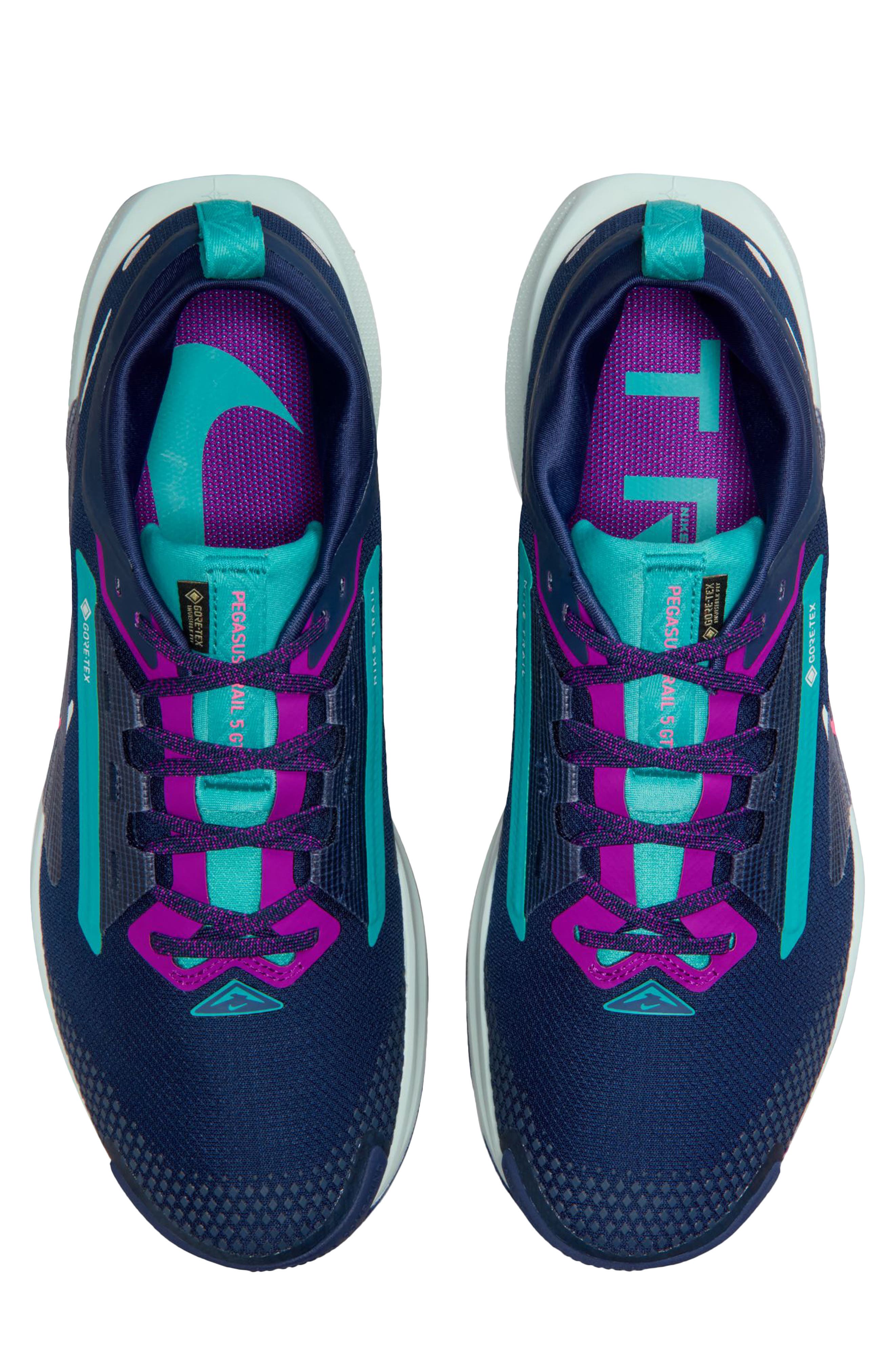 Pegasus Trail 5 Gore-Tex® Waterproof Running Shoe, Alternate, color, NAVY/ BLUE