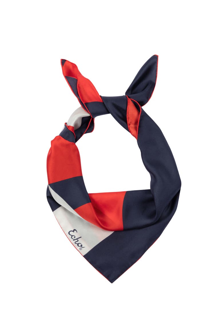 Curves Silk Square, Alternate, color, Navy