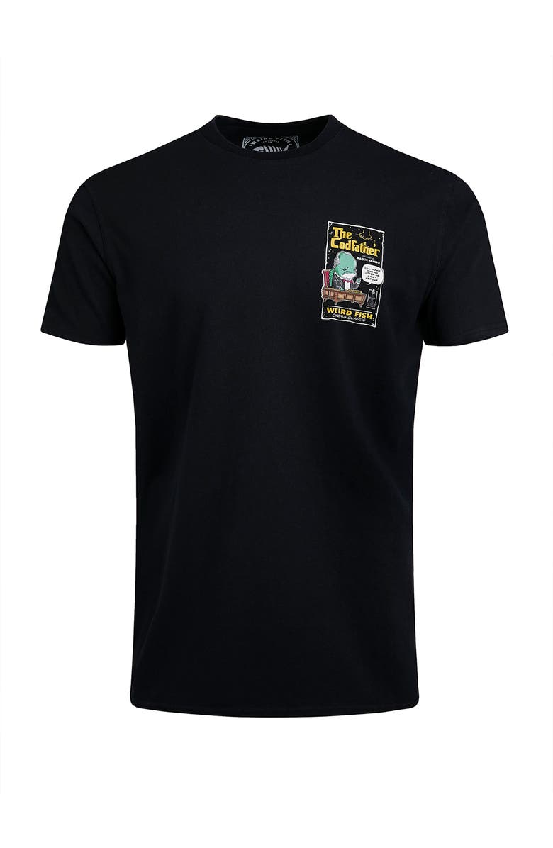 Weird Fish Codfather Heritage Wash Artist T-Shirt, Alternate, color, Black