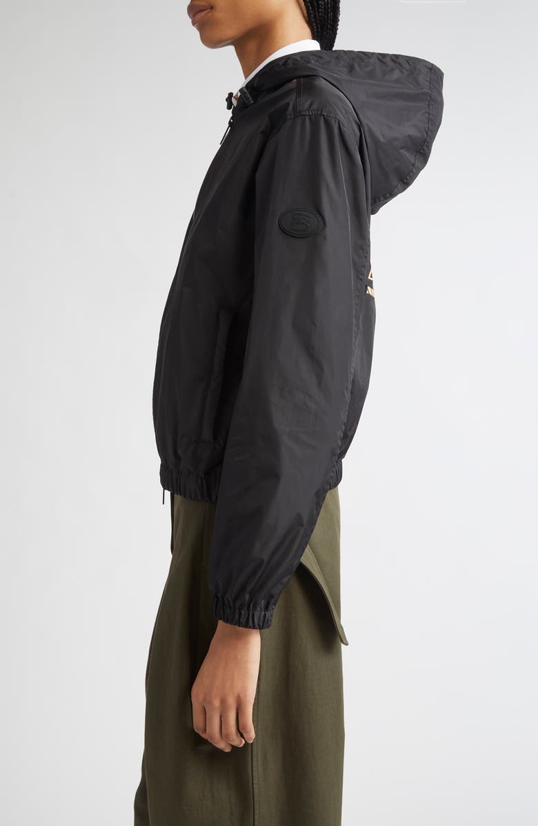 Burberry Nelson Knight Stamp Hooded Jacket, Alternate, color, Black