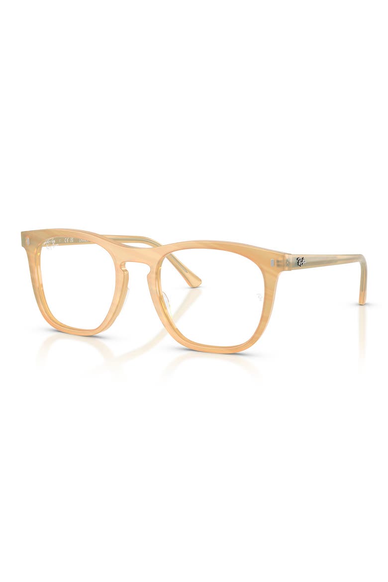 RB2210VF 53mm Square Optical Glasses, Alternate, color, BROWN