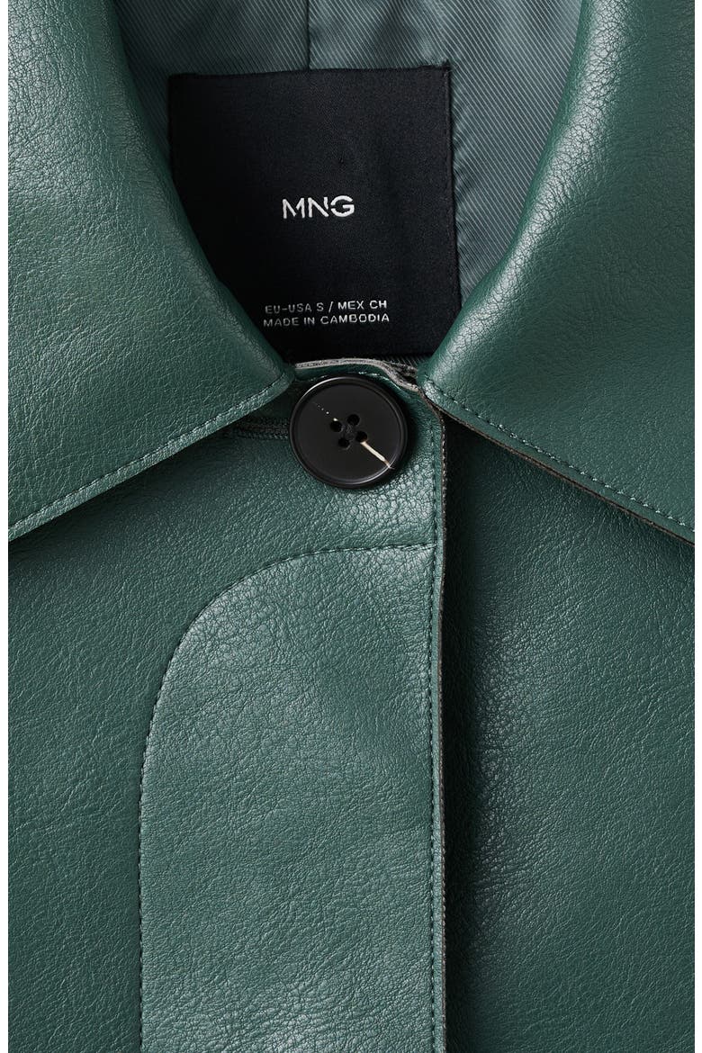 Sabina Faux Leather Jacket, Alternate, color, GREEN