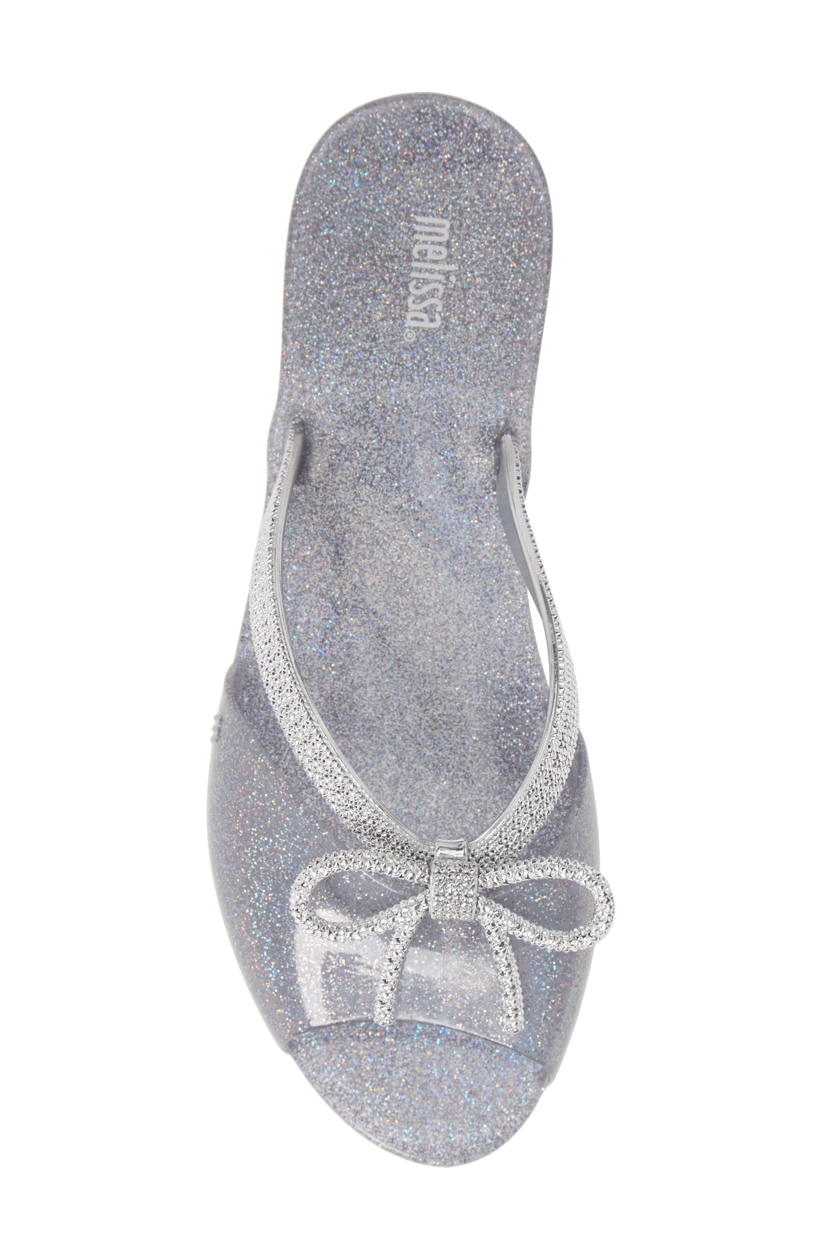 Ela Chrome Slide Sandal, Alternate, color, SILVER RUBBER