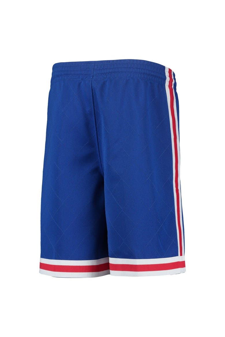 Youth Mitchell & Ness Blue New Jersey Nets 1993 Hardwood Classics 75th Anniversary Swingman Shorts, Alternate, color, Blue