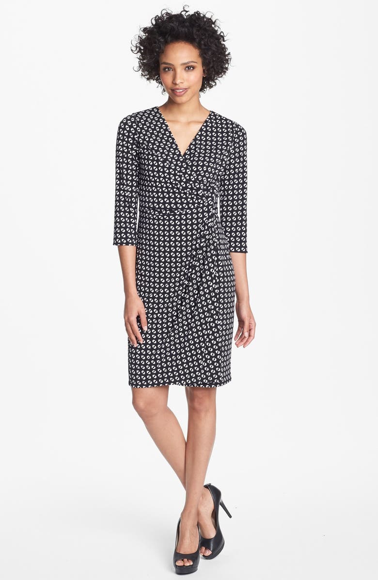 Maggy London Print Matte Jersey Wrap Dress, Main, color, 