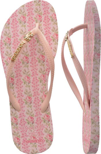 x LoveShackFancy Slim Blooming Heirloom Flip Flop