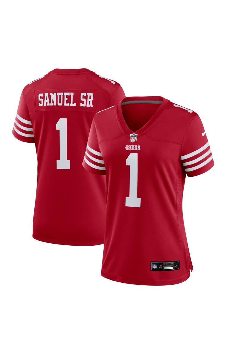 Nike Women's Nike Deebo Samuel Sr Scarlet San Francisco 49ers Game Jersey, Main, color, 