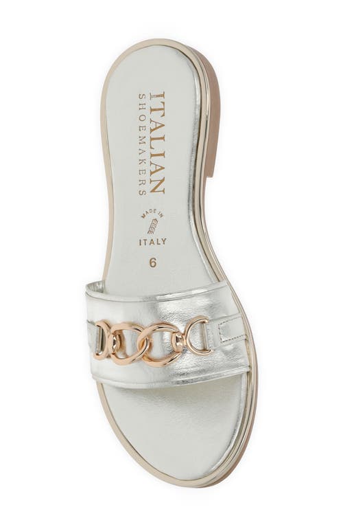 Italian Shoemakers Monik Chain Flat Slide Sandal