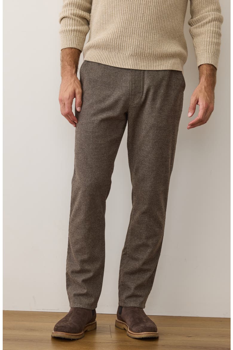 Saturday Slim Straight Leg Houndstooth Chinos, Alternate, color, DARK TAUPE