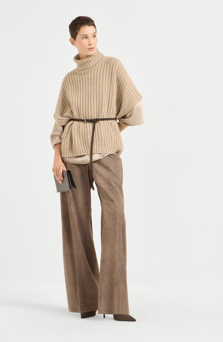 Brunello Cucinelli Loose Track trousers, Alternate, color, Mud