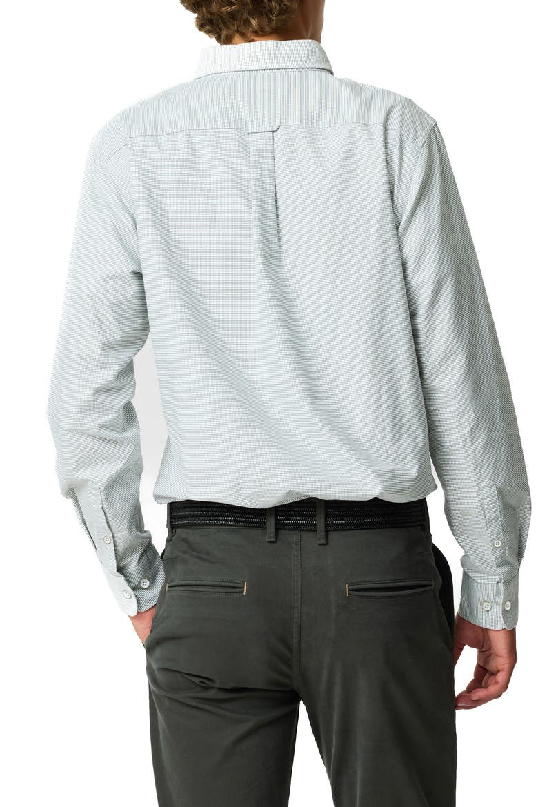 Oxford Crossings Sports Fit Cotton Dobby Button-Down Shirt, Alternate, color, FERN