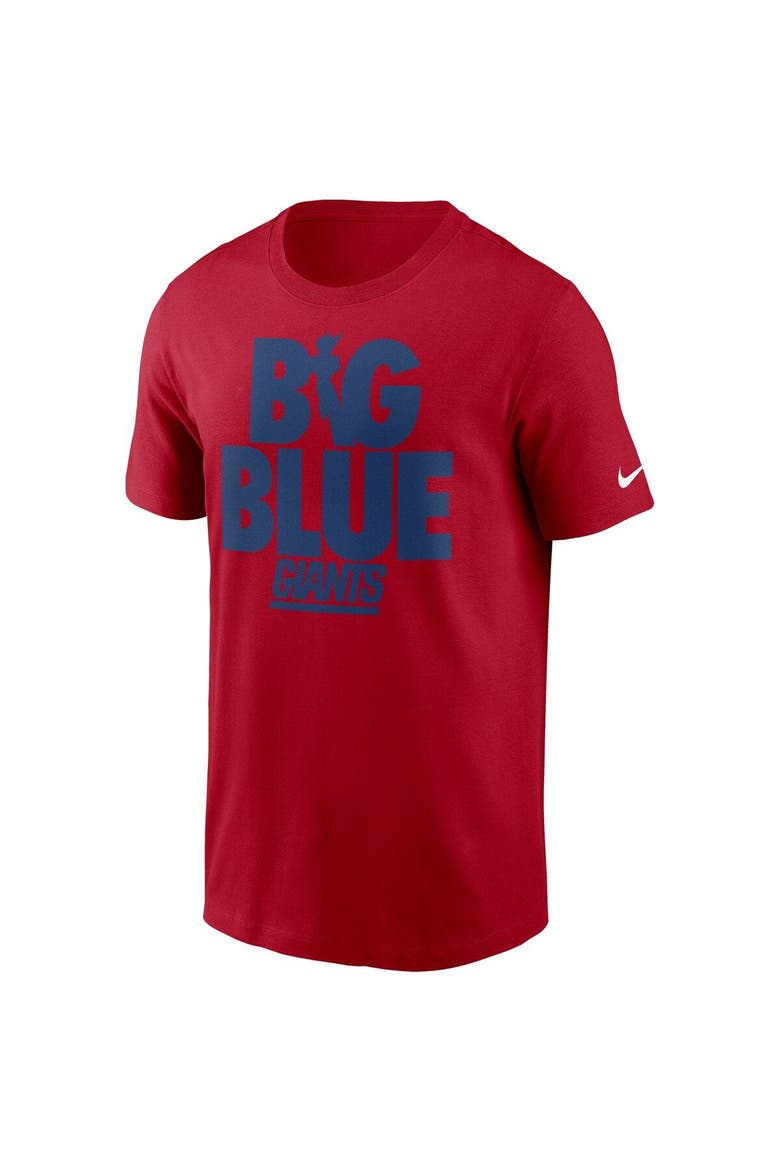 Men's Nike Red New York Giants Hometown Collection Big Blue T-Shirt, Alternate, color, Red