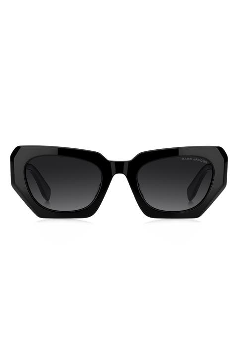 52mm Rectangular Geometric Sunglasses