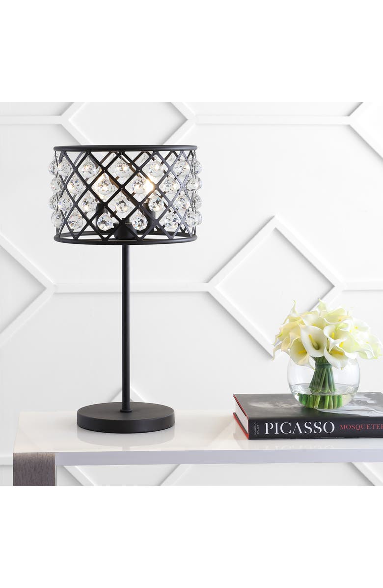 JONATHAN Y Gabrielle Metal/Crystal LED Table Lamp, Alternate, color, Oil Rubbed Bronze