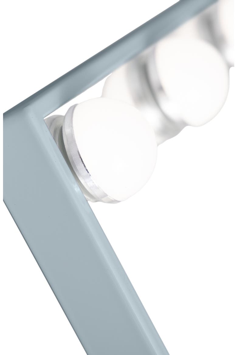 Medium Vertical Hollywood Makeup Mirror with Lights, Alternate, color, French Blue