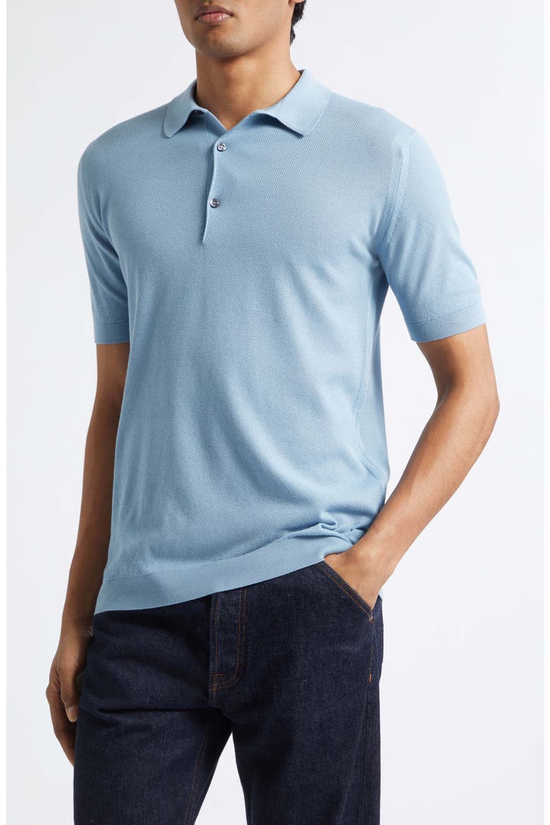 Roth Solid Sweater Polo, Main, color, COVE BLUE
