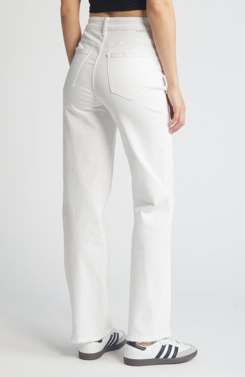 Shop Daze Sun Crossover Waist Straight Leg Jeans In Marshmallow