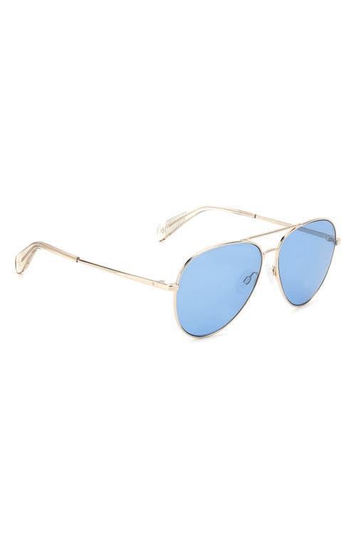 Rag & Bone 59mm Aviator Sunglasses In Blue