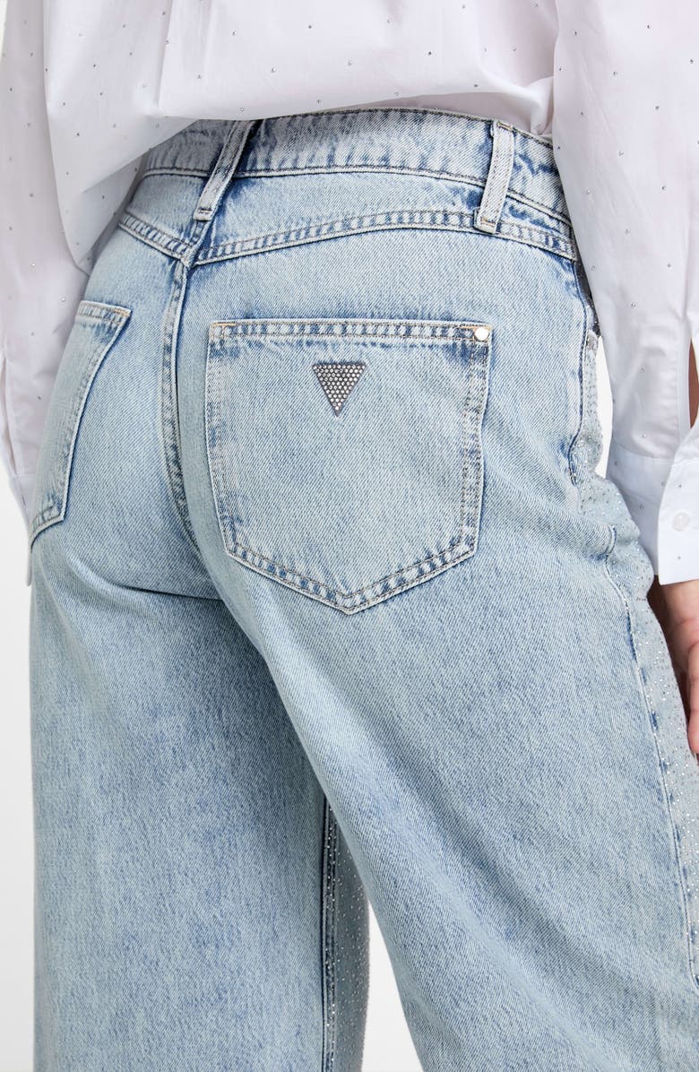 GUESS Bellflower High Waist Wide Leg Jeans, Alternate, color, 