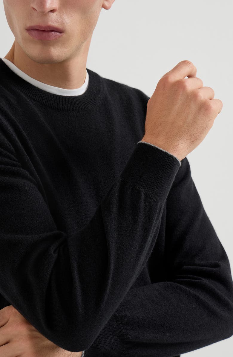 Brunello Cucinelli Cashmere sweater, Alternate, color, Black