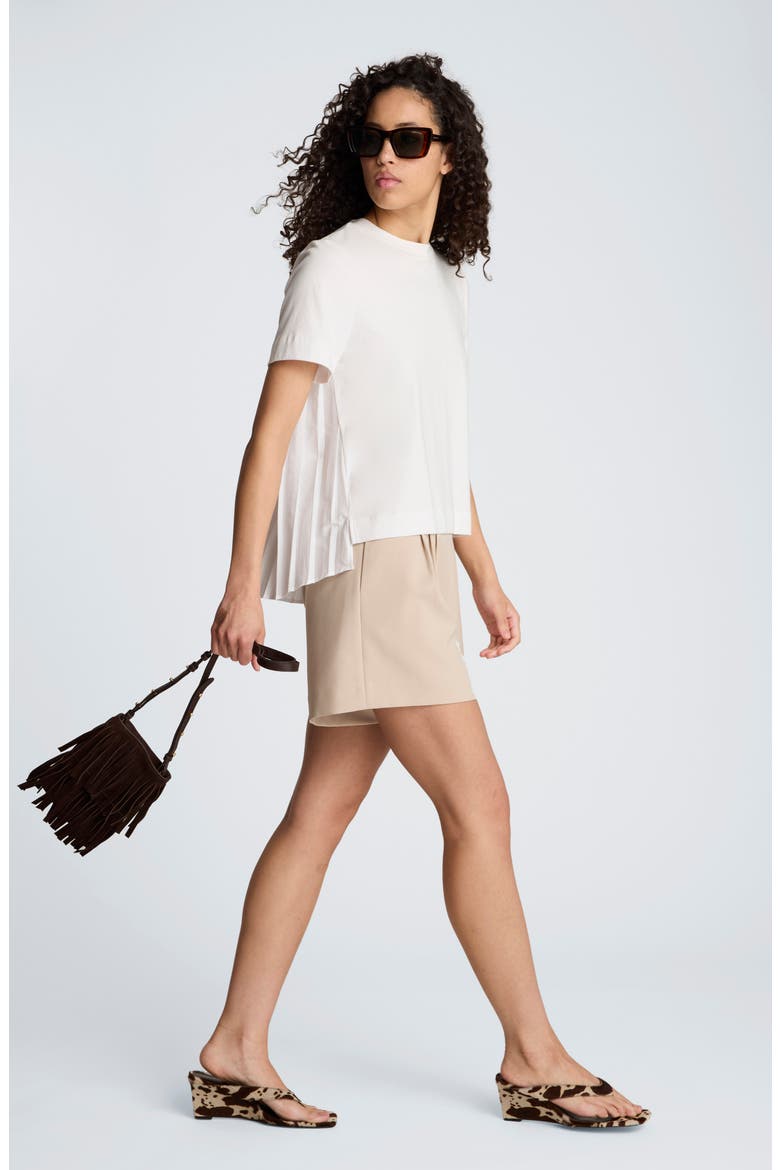Pleated High Waist Shorts, Alternate, color, TIMELESS TAUPE
