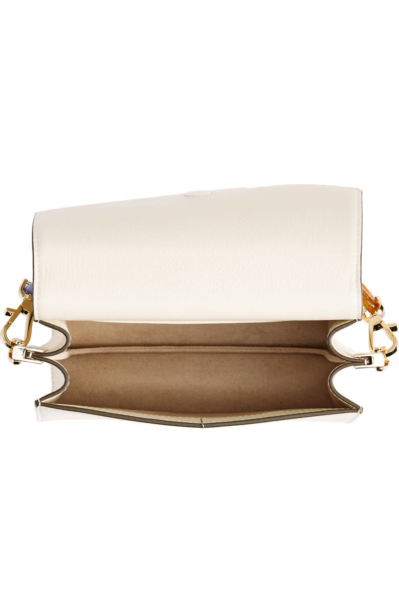 Strathberry Box Crescent Beaded Strap Leather Shoulder Bag, Alternate, color,