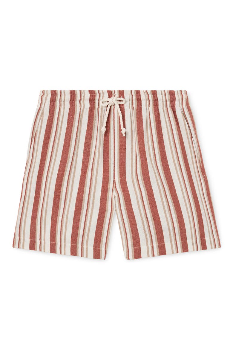 Mararani Stripe Drawstring Shorts, Alternate, color, RED/ STONE