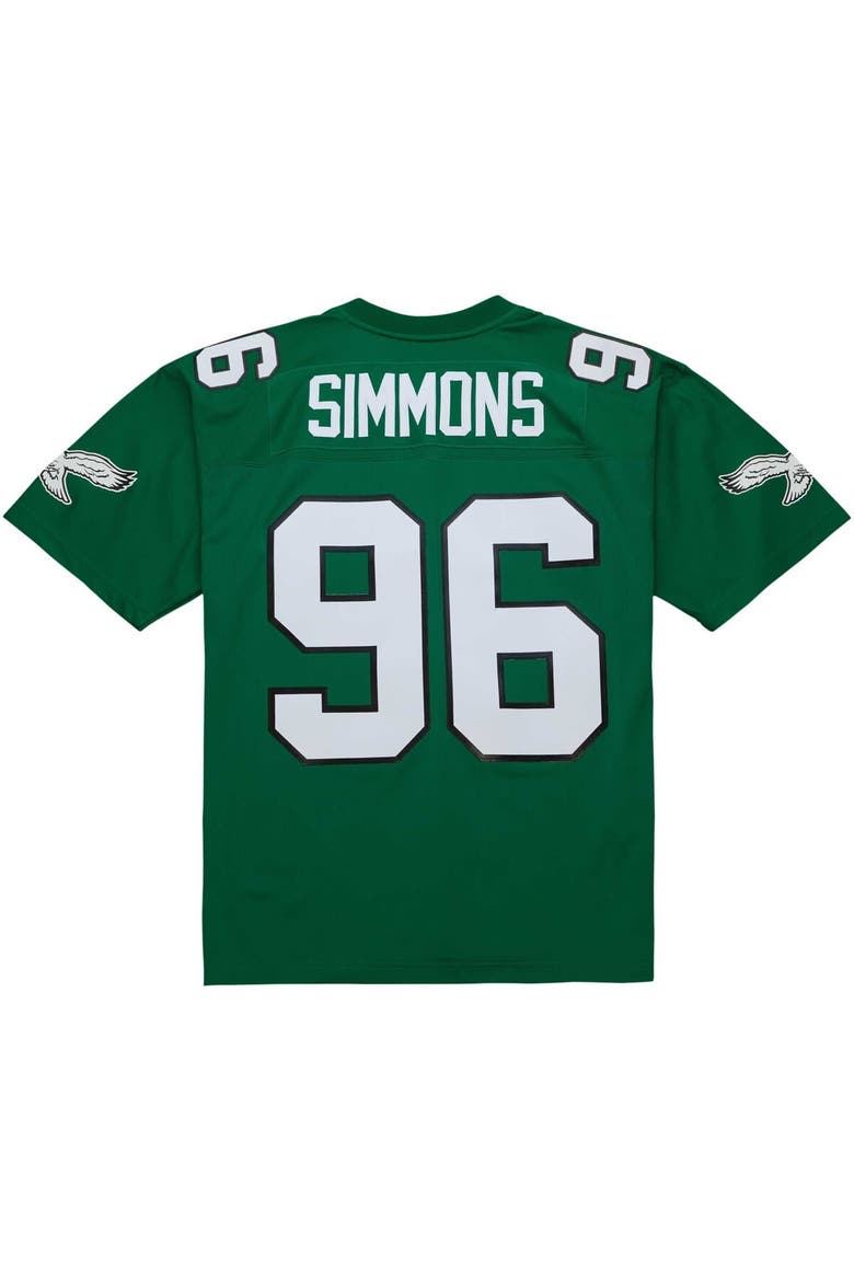 Men's Mitchell & Ness Clyde Simmons Kelly Green Philadelphia Eagles Legacy Replica Jersey, Alternate, color, Kelly Green