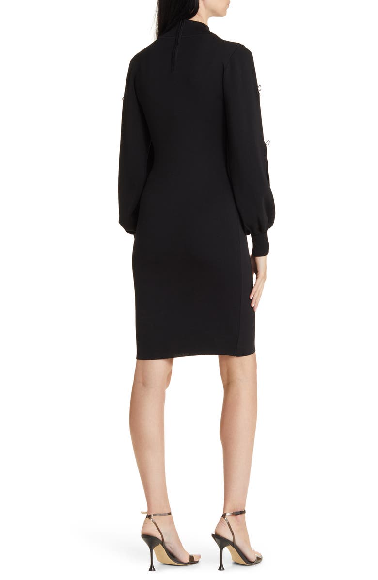 Eliza J Long Sleeve Sweater Dress, Alternate, color, Black