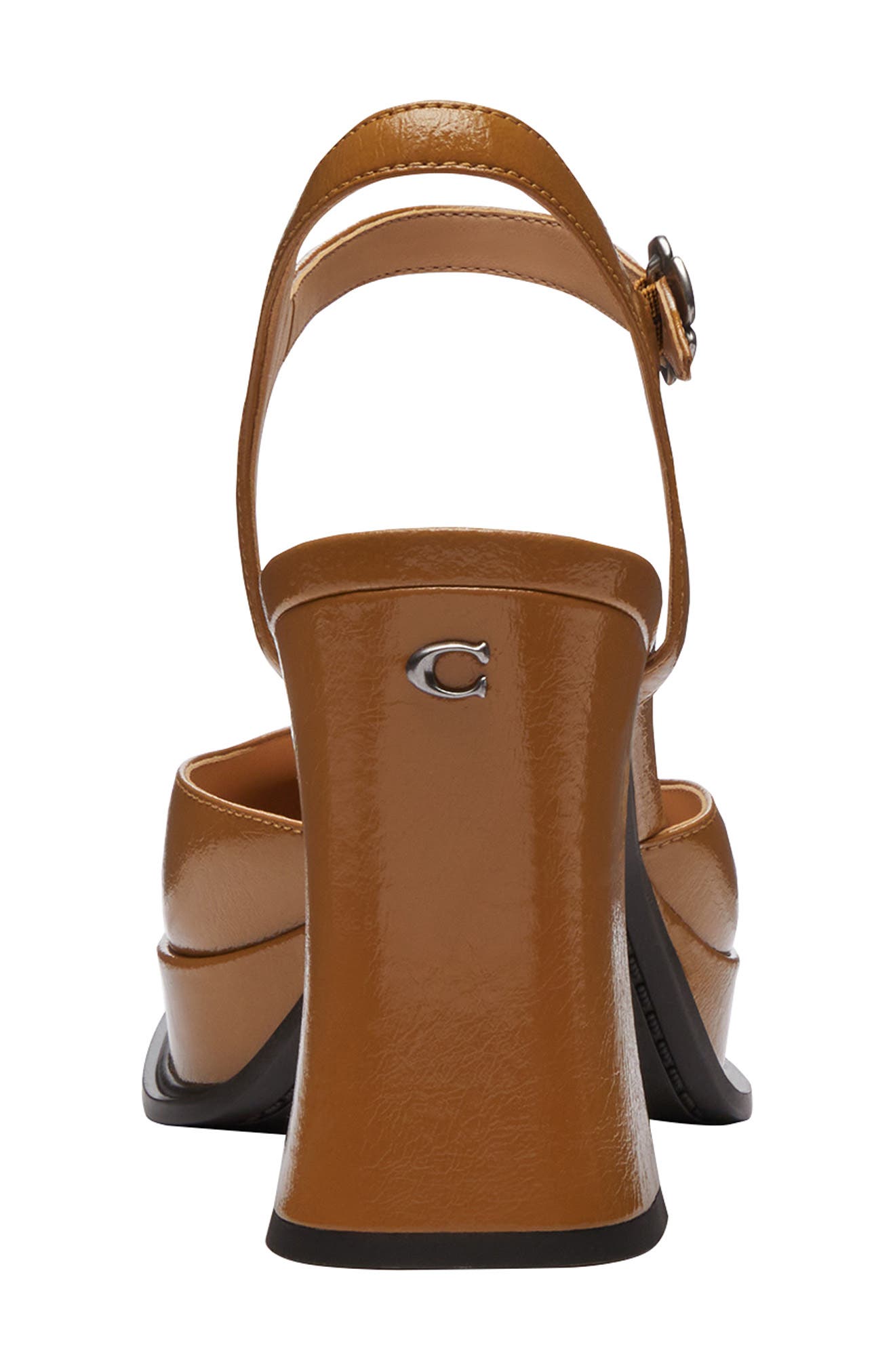 COACH Tea Rose Platform Pump, Alternate, color, Honey Brown