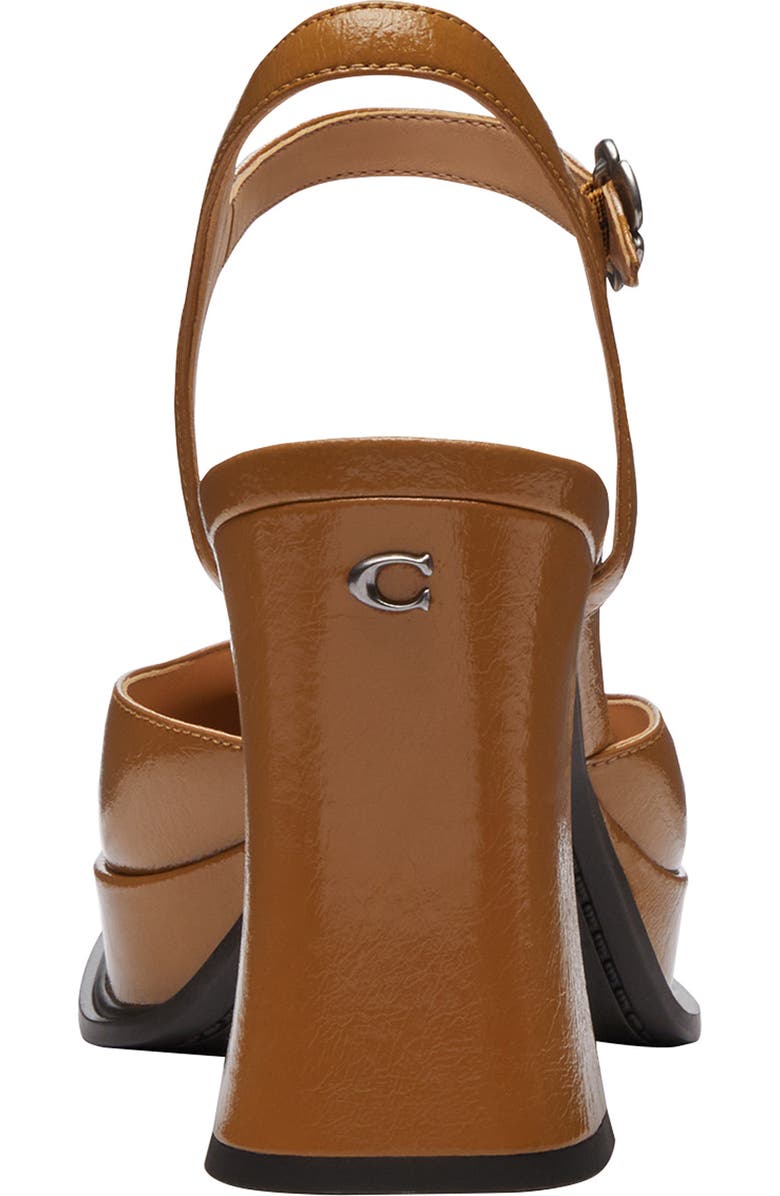 COACH Tea Rose Platform Pump, Alternate, color, Honey Brown