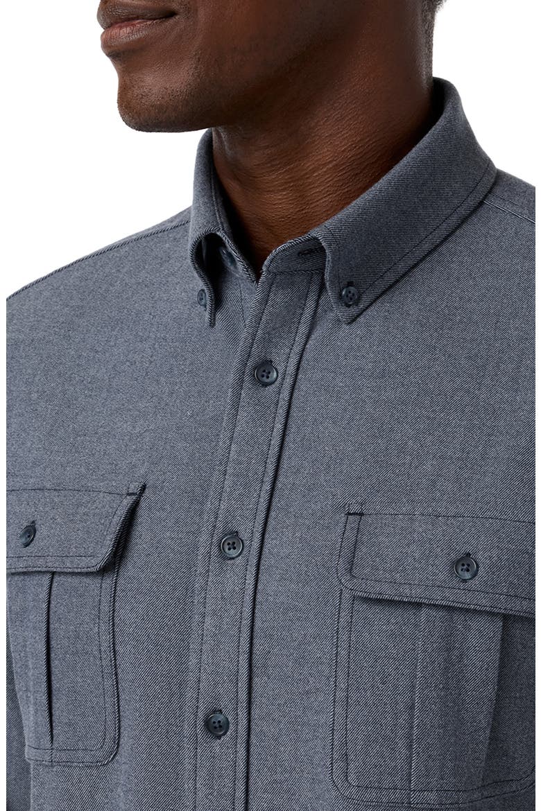 Upstate Twill Flannel Button Down Shirt, Alternate, color, NAVY PERCY TWILL
