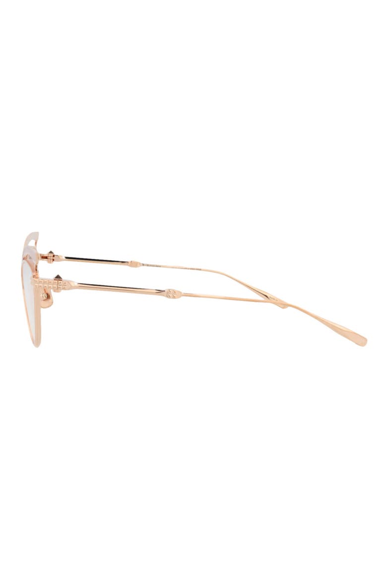 55mm Cat Eye Optical Glasses, Alternate, color, ROSE GOLD TRANSPARENT