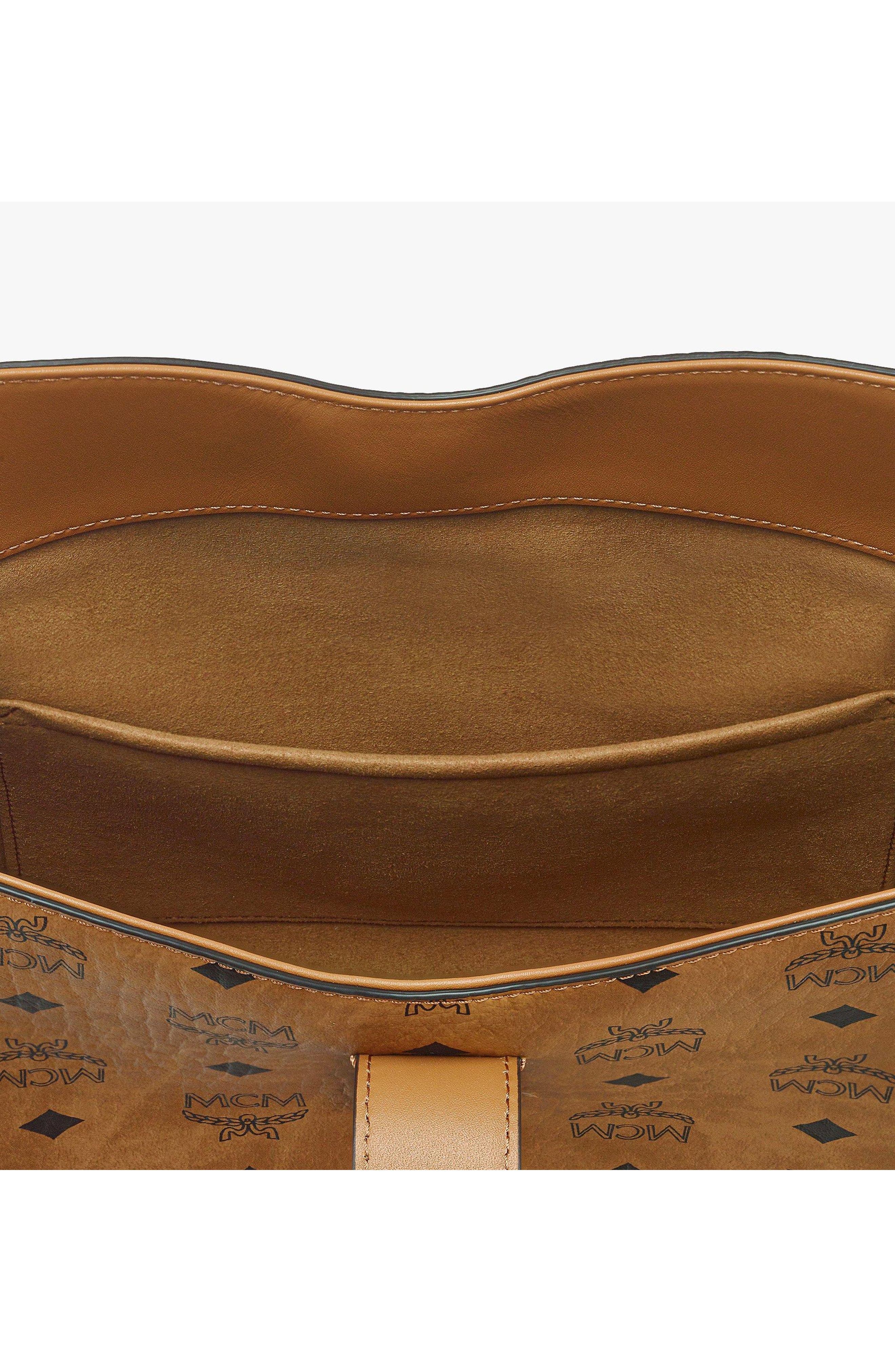 Large Tracy Hobo in Visetos, Alternate, color, Cognac