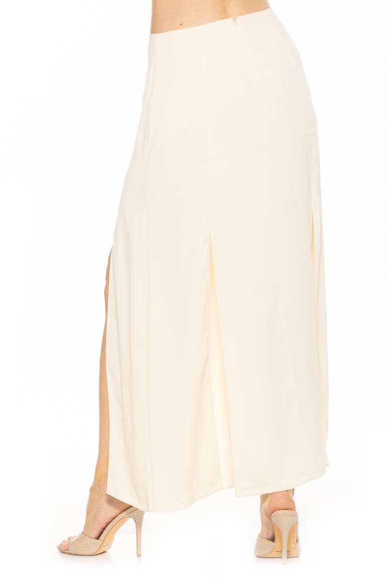 Sansa Maxi Skirt, Alternate, color, ALMOND